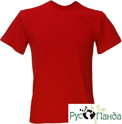 Красная мужская футболка, классика.