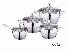 Набор посуды "Mercury", MC - 6015 (2) 8 предметов 4,9/2,9/2,1/1,5 л  24/20/18/16 см