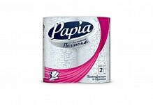 Бумажные полотенца «Papia / Папиа» белые трёхслойные 2 шт
