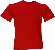 Красная мужская футболка, классика.