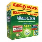 Clean&Fresh Таблетки для ПММ All in 1 (giga) 100шт