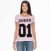 Розовая футболка "Queen 01"
