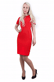 Классическое удлиненное красное платье